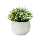plantes artificielles vertes feuilles fines pot blanc extérieur moderne décoration anniversaire ornement accroché