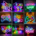 néon lumineux GAME ROOM multicolore moderne suspension câble USB chambre jeu