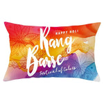 coussin rectangulaire géométrique multicolore décoration intérieure moderne polyester confortable 30x50cm fixations