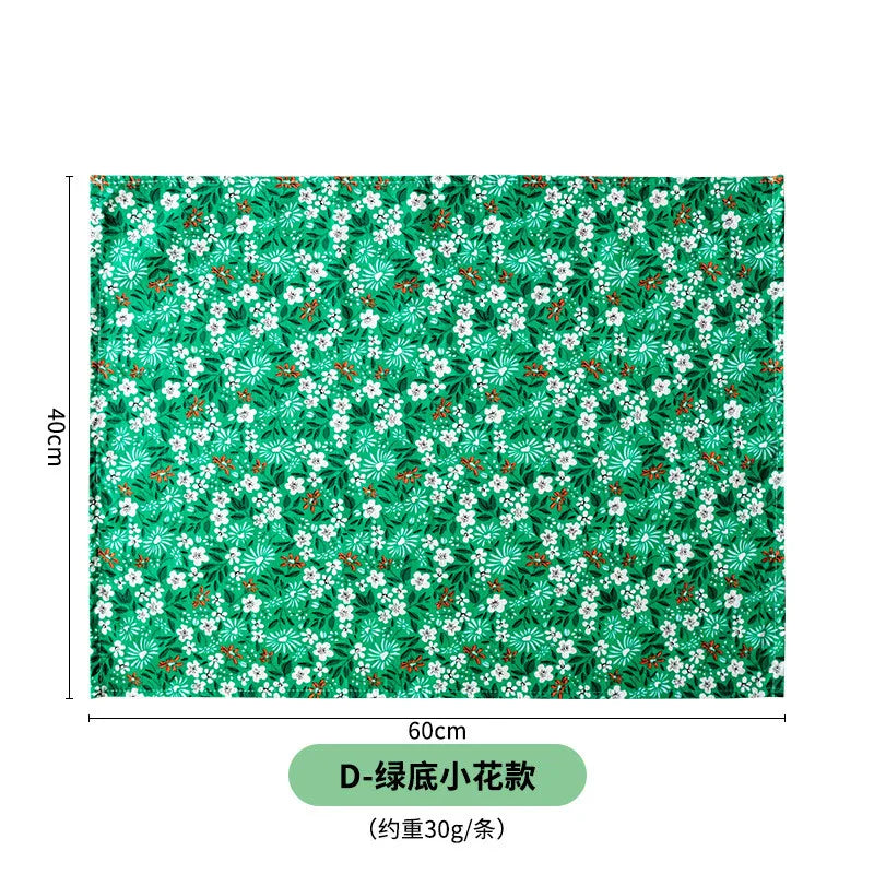 serviettes table coton fleurs modernes vert rose bleu blanc cuisine maison restaurant