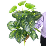 plantes artificielles feuilles vertes monstera palmes extérieures decoration moderne jardins maison tronc faux
