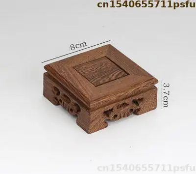 supports théière bois artisanal classique gravures décoratives marron foncé