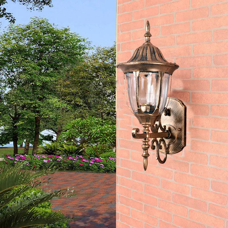 Lampe murale bronze doré verre opalin classique texture métallique chambre entrée étude salle bain
