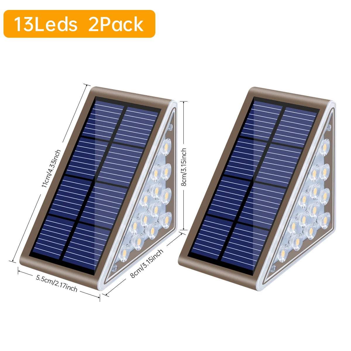 lumière solaire led moderne or noir ip67 autoinstallationextérieur minimalistechemin décoration batterie intégrée