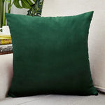 housse coussin carrée velours uni canapé salon décoration maison moderne