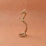 statuette dragon doré écaille cuivre antique traditionnelle maison collection artisanat