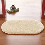 tapis doux décoration intérieure moderne gris beige salle bain antidérapant poils suède