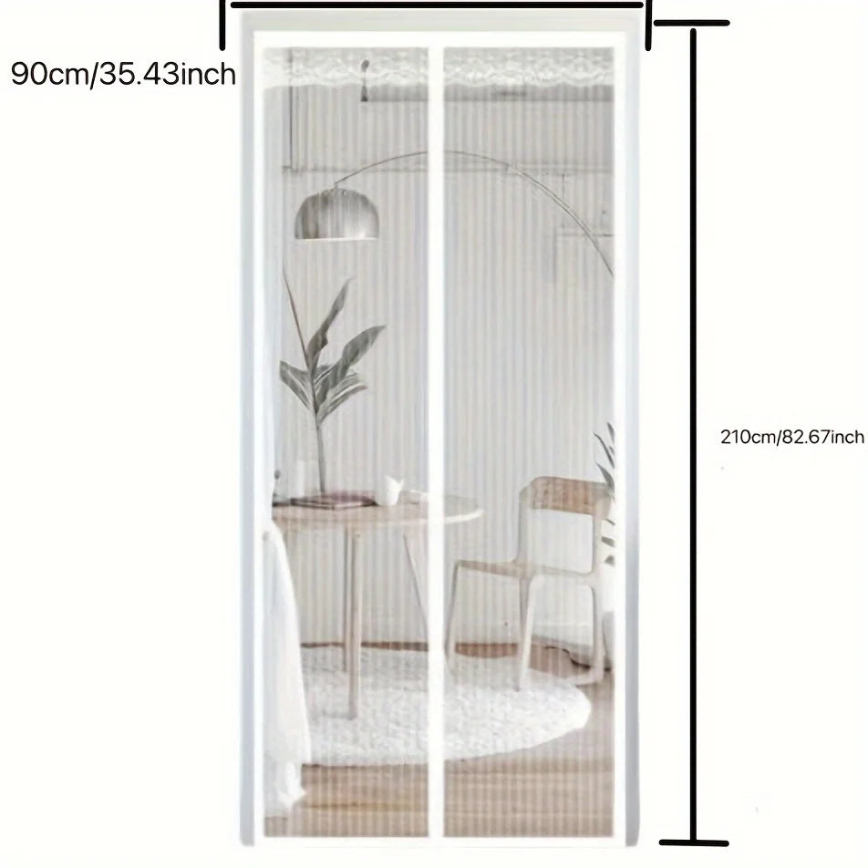 rideau porte blanc maille fine opacité moderne clips fixation 90x210cm
