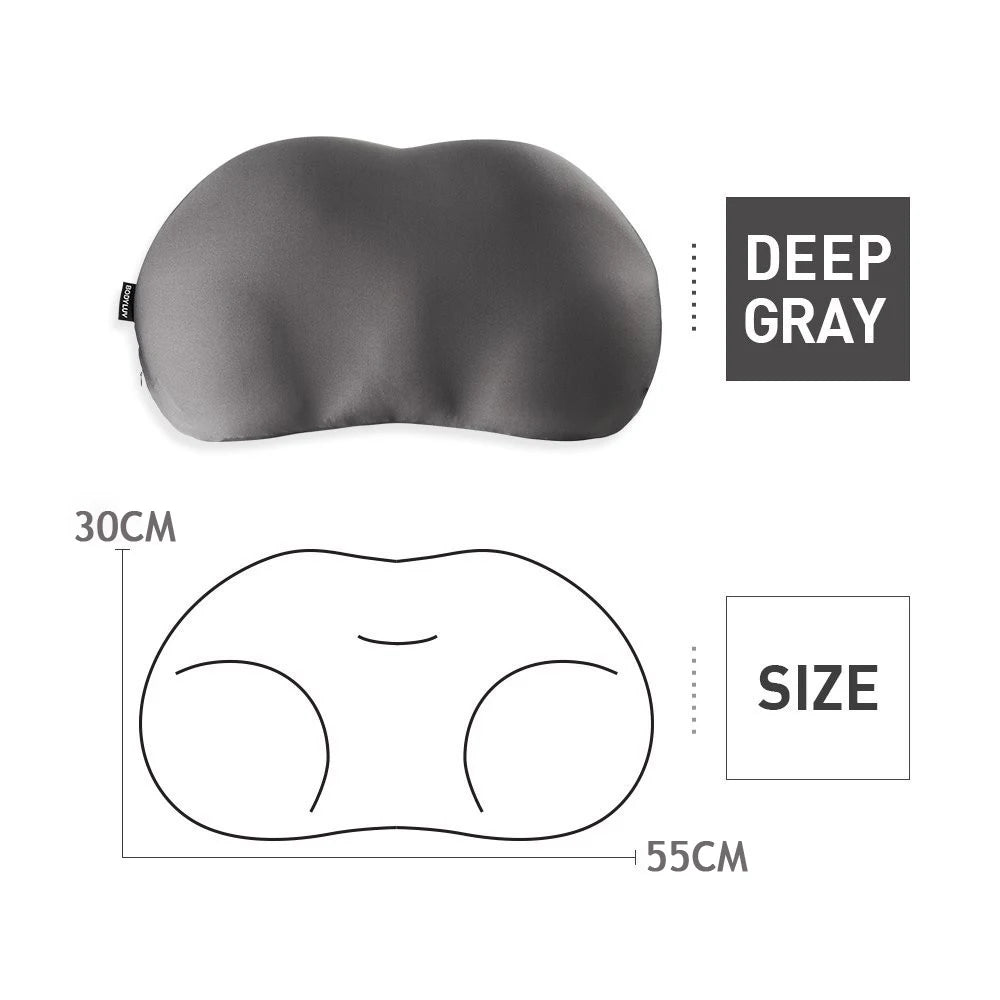 coussin ergonomique gris doux 3d taie rafraîchissante mousse polyester coton