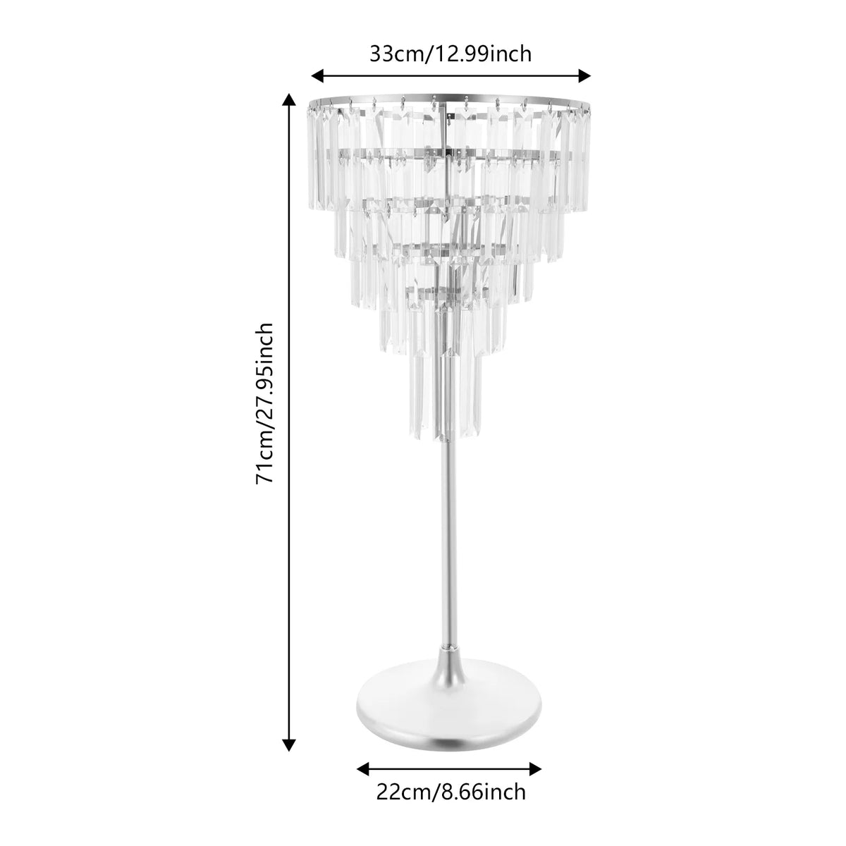support floral transparent moderne or argent bouquet inclusion centro mesa
