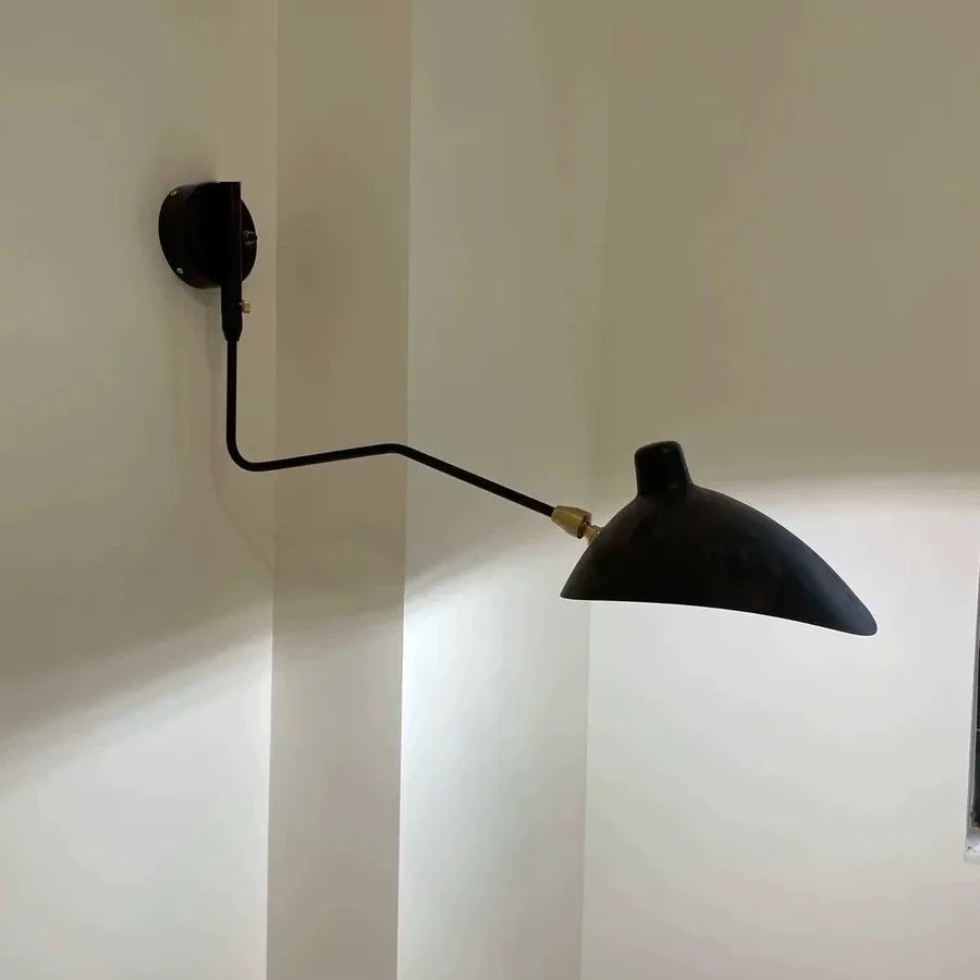 luminaire industriel suspension murale moderne abatjour opaque couleur noir argent doré