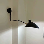 luminaire industriel suspension murale moderne abatjour opaque couleur noir argent doré