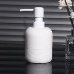 distributeur savon liquide céramique blanc beige moderne minimaliste texture granulée Pompe.pression