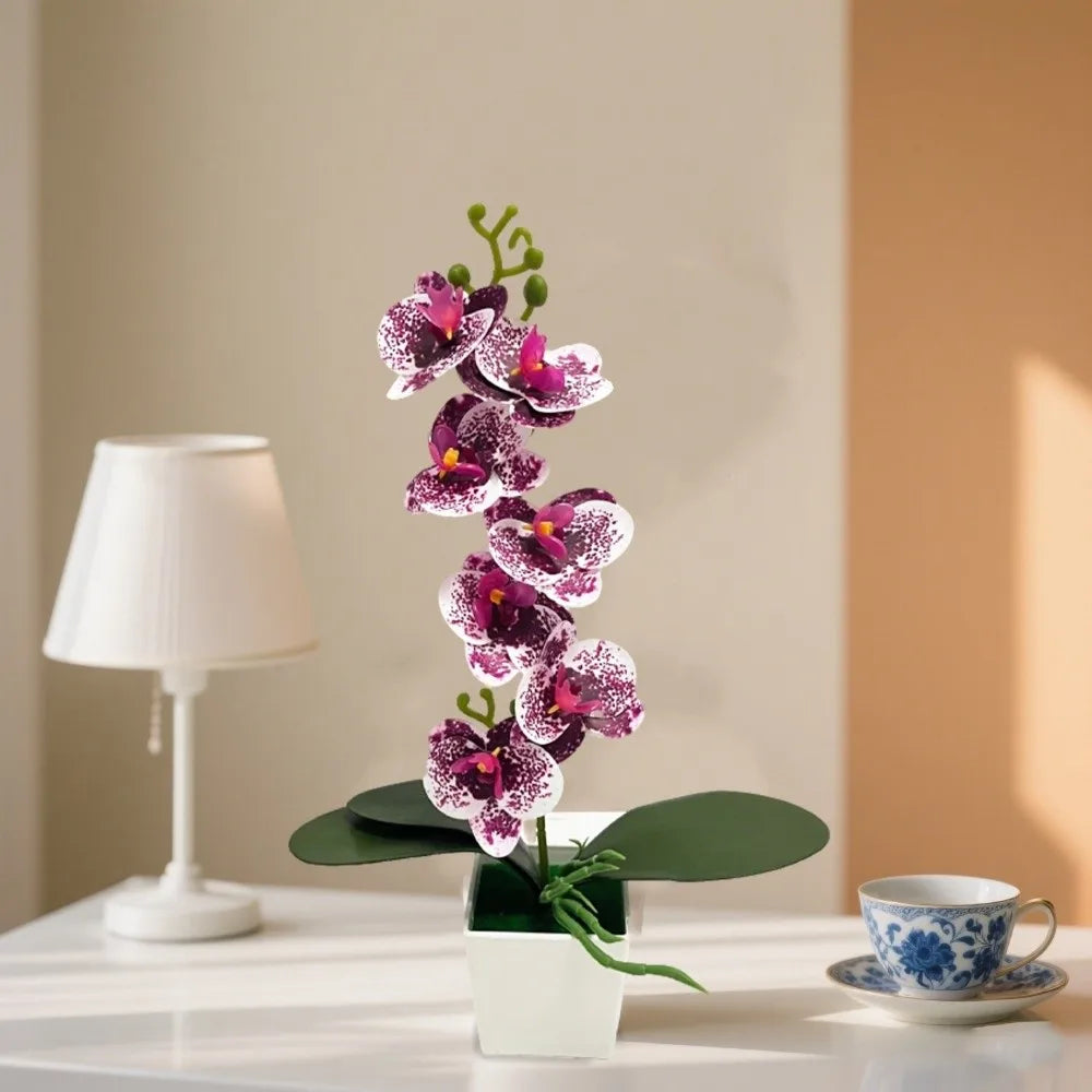 orchidées artificielles fleurs blanches roses intérieur décoration maison bouquet polyesters modernes minimalistes