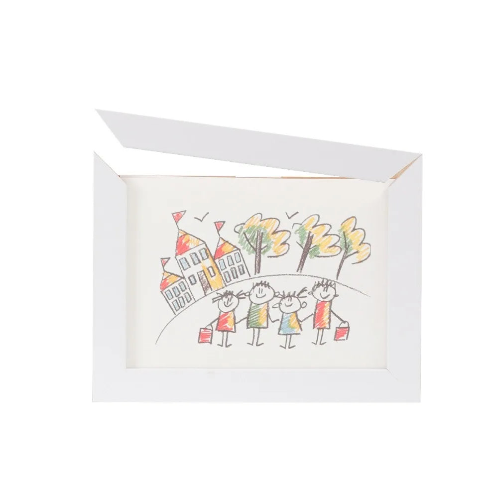 cadres photo bois enfants dessins animaux paysages aimants minimaliste rustique