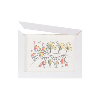 cadres photo bois enfants dessins animaux paysages aimants minimaliste rustique