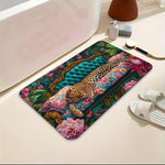 tapis sol léopard floral vert rose doré luxueux moderne extérieur intérieur