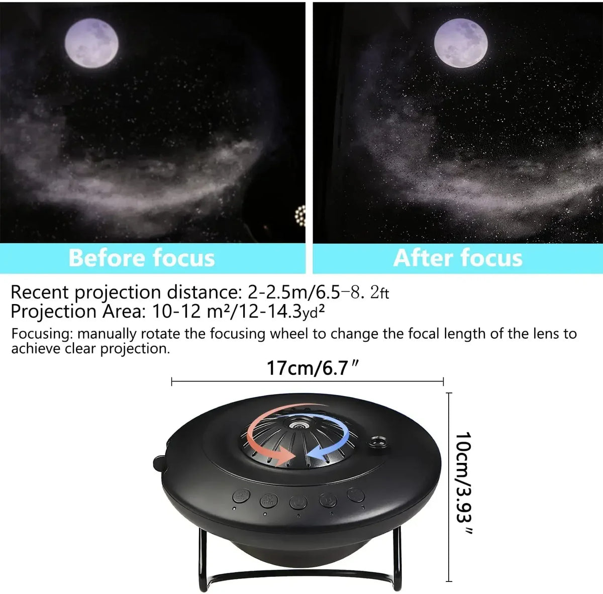 Projecteur LED avec batterie intégrée pour décoration