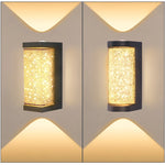 applique murale moderne gris métallisé translucide ip65 led 6500k 3000k extérieur résistante água