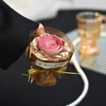 bouquet artificiel fleurs rose blanc violet bleu marron clair classique ruban decoration maison fete