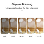 lampe pince rechargeable usb blanc minimaliste tactile interrupteur led réglable