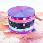 palette broderies six compartiments violet bleu vert rose moderne diagonales géométriques opaques brosse incluses.codes