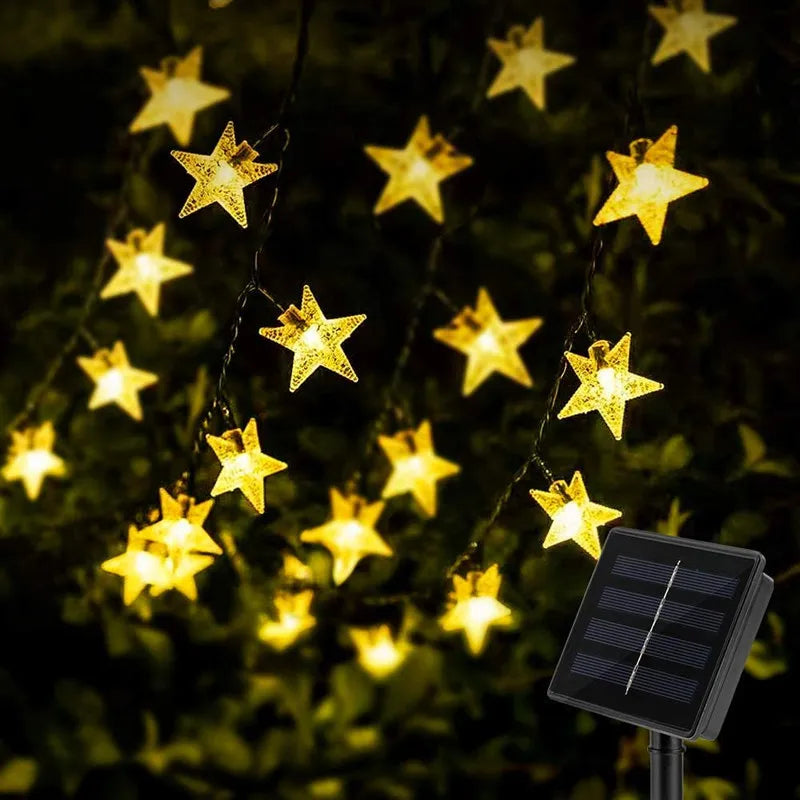 guirlande lumineuse noël blanc chaud boules abeilles fleurs moderne étanche led solaire