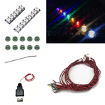 blocs construction lumineux blanc bleu vert rouge adhésif flash slow éclairage usb compatible moderne