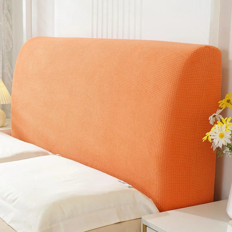 housse tête lit polyester elastane texture carreaux gris moderne fixation