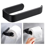 porte rouleau papier toilette adhésif moderne noir mat salle bain