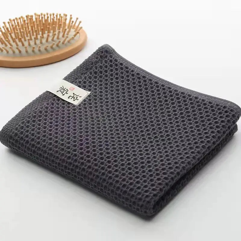 serviette coton waffle rapide absorbant main bain adultes rouge marron gris beige moderne
