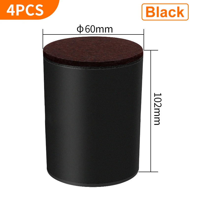 support meubles acier noir protecteur sol anti rayure adhésif 3m