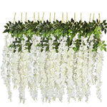 guirlande fleurs artificielles soie mariage anniversaire baby shower décoration extérieure orchidée moderne vert jaune