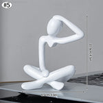 statues abstraites modernes noir blanc décor simple minimaliste