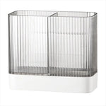 rangement mural transparent porte souvenirs adhésif rayures verticales moderne coupelle cuillère blanc