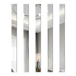 sticker mural miroir adhésif acrylique moderne rayures horizontales noir blanc bleu doré rouge orange