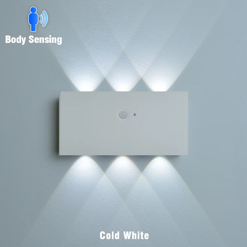 lampe murale led moderne rechargeable noir blanc bois 5000mAh interrupteur tactile chambre cuisine