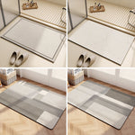 tapis sol antidérapant polyester géométrique moderne gris blanc intérieur extérieur cuisine salle bain
