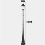 lumière rue extérieure moderne or ornements classique ip65 led e27 noir aluminium