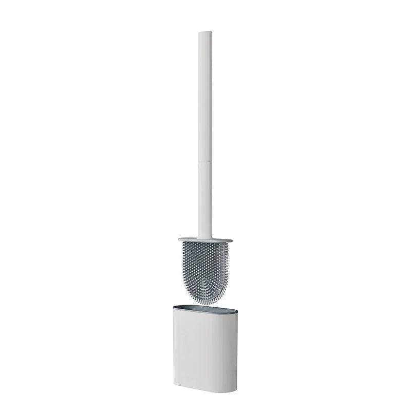 brosse wc silicone gris blanc moderne support mural facile nettoyer respectueux environnement durable bristles