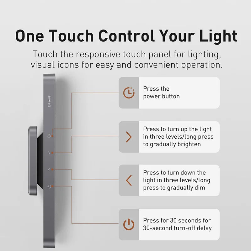 lampe moderne rechargeable led gris mat tactile controle batterie USB