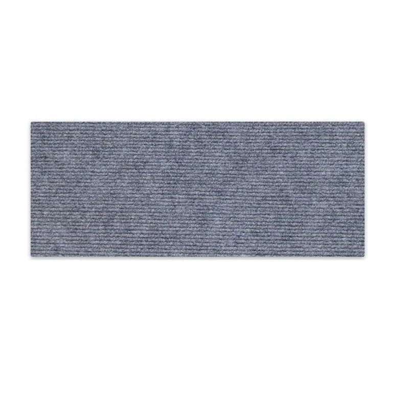 tapis d'escalier rayures horizontales gris moderne antidérapant polyester adhésif extérieur lavable 80cm