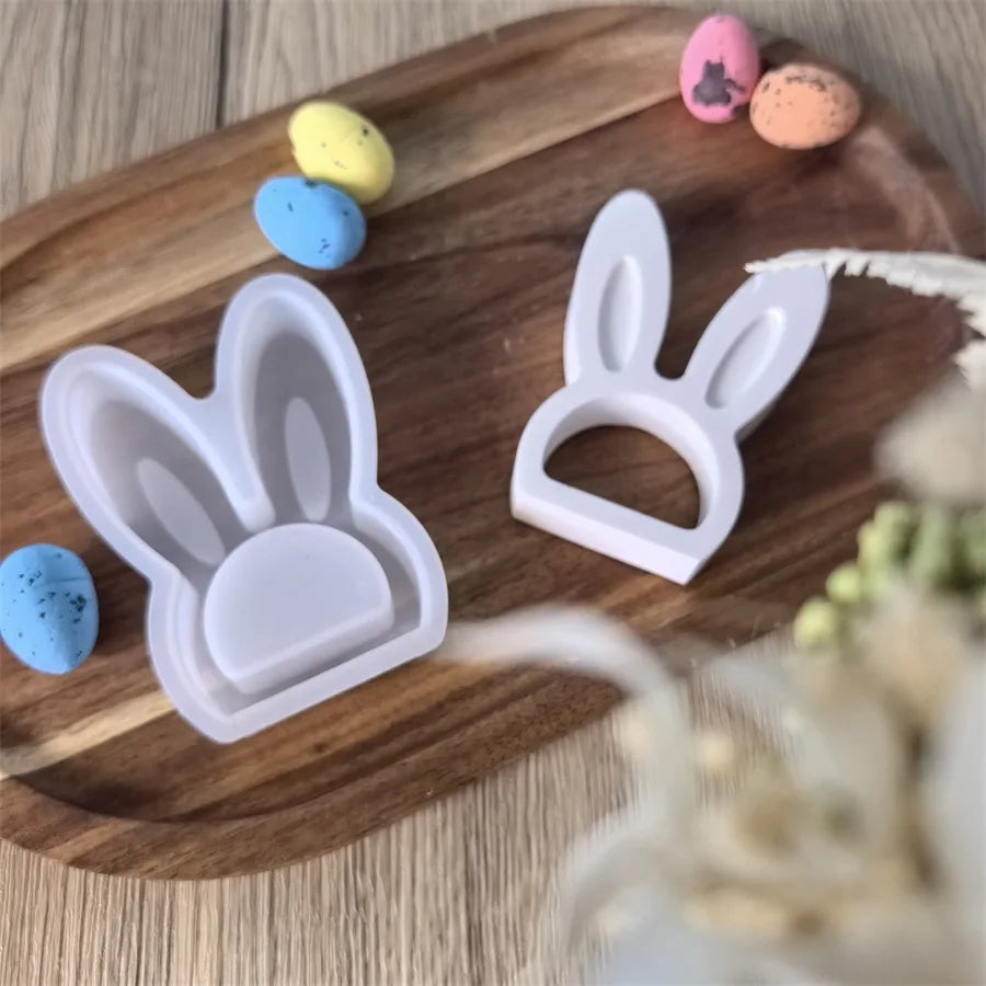 moule silicone lapin oreilles porte serviettes décoration printemps pâques luminaires motifs floraux textures bois