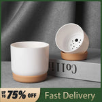 pots plantes blanches modernes grille drainage adhésif support minimaliste