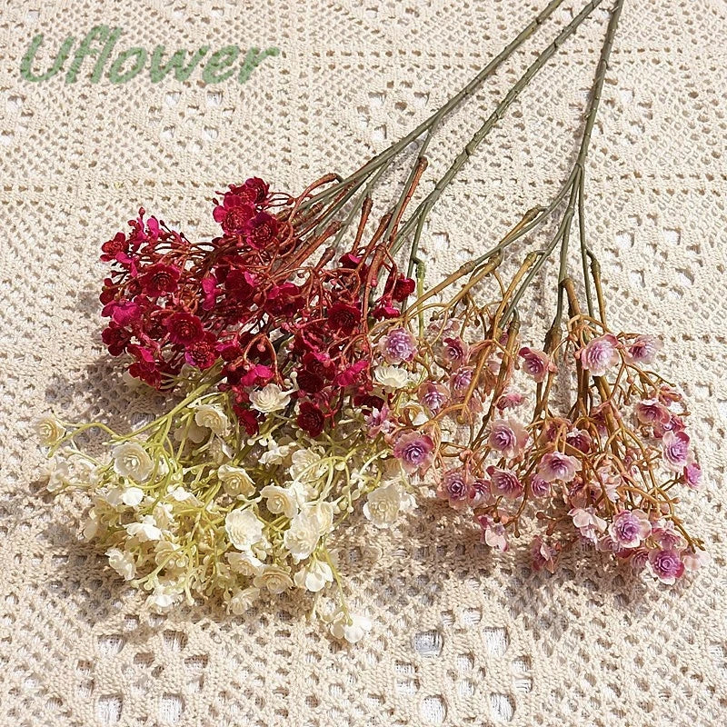 bouquets artificiels fleurs simples blanc jaune rouge rustique naturel mariage décoration tableintérieur
