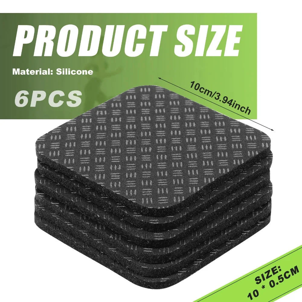 pads anti dérapants adhésifs tapis course noirs rayures blanches modernes sécurisateurs fitness