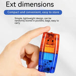 lampe sécurité rouge bleu transparente rechargeable usb clips métalliques moderne compact emergency flashlight