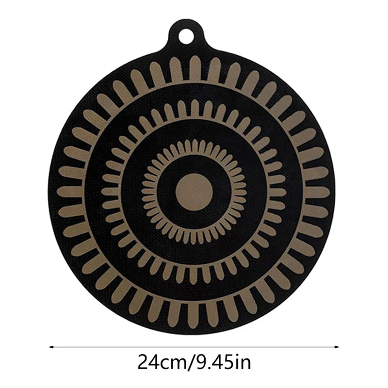 protecteur plaque cuisson silicone noir beige motif géométrique moderne opacité