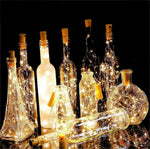 lumières led bouteilles multicolore fil cuivre transparents blanc chaud fête noël