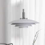 lampe suspendue moderne minimaliste blanc multi niveaux opacité tringle salon chambrehôtel